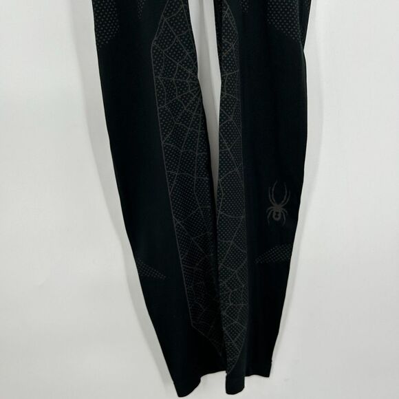 SPYDER Women's Black Spider Web Print Seamless Leggings Size Small / Medium - Picture 4 of 6